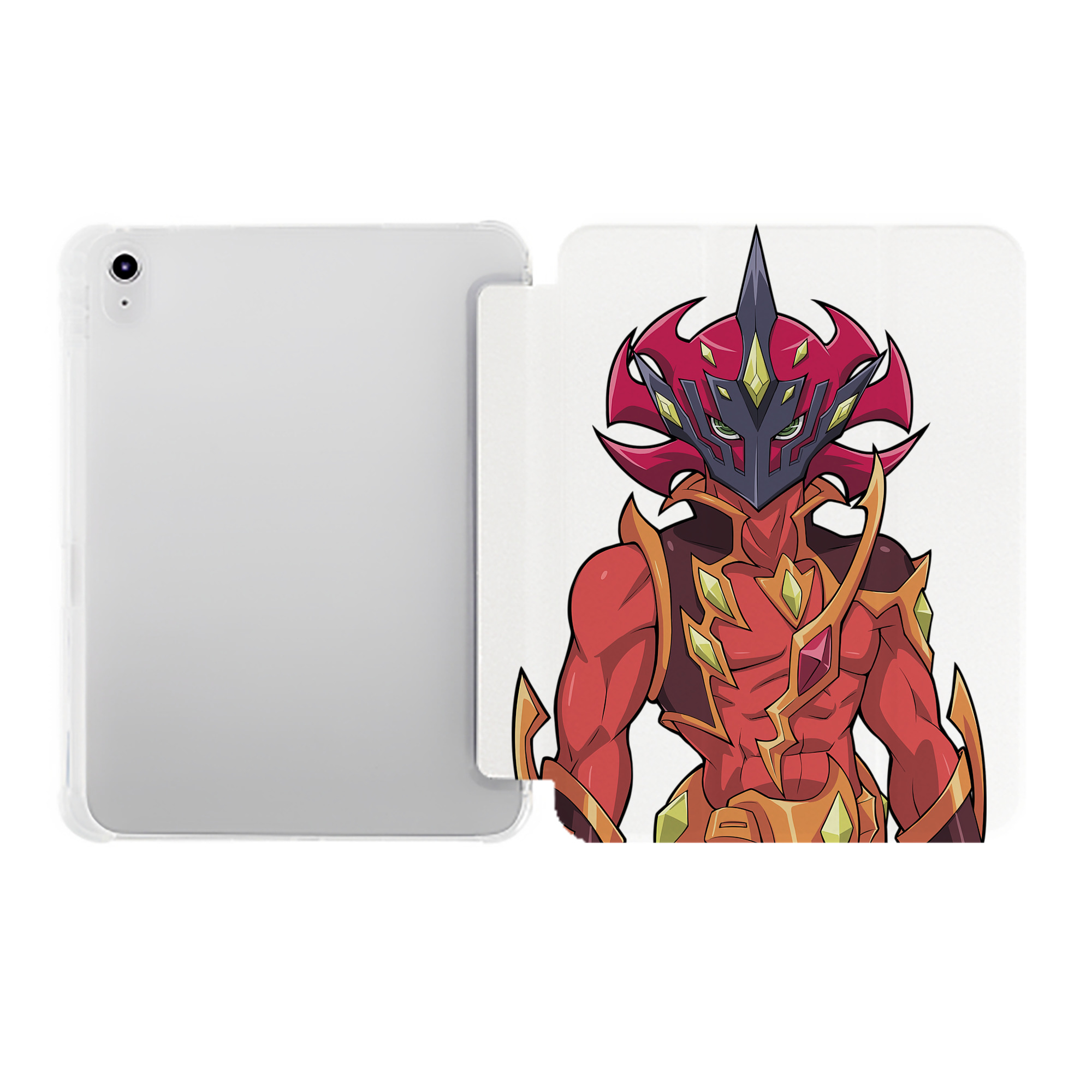 （画像用） 遊☆戯☆王 Yu-Gi-Oh! IPad ケース ペン収納付き 三つ折りスタンド PUレザー×シリコン 対応機種9.5/10.5/10.9インチ